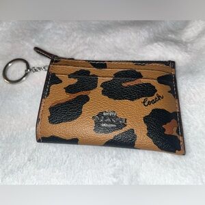 Coach leopard print ID Card Case